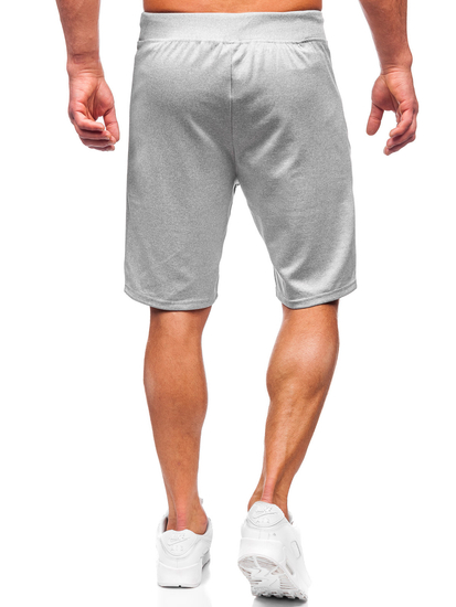 Pantaloncini di tuta da uomo grigi Bolf 8K288