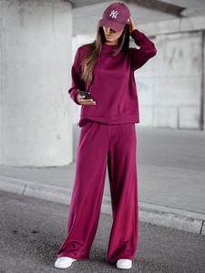 Tuta due pezzi con zip da donna burro bordeaux Bolf 821111