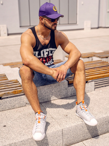 Canotta Bodybuilding con stampa nera Bolf 14832A