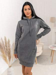 Donna Felpa con cappuccio lunga Grafite Bolf YS10005A2