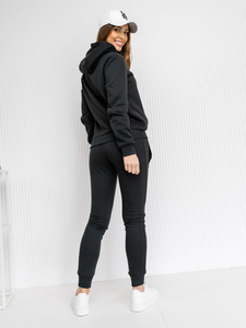 Completo di tuta con cappuccio da donna nero Bolf 20382