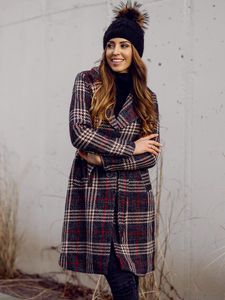 Cappotto invernale lungo isolato con cintura da donna grafite Bolf OMDL011