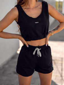 Donna Set di tuta a due pezzi Nero Bolf YP1003A