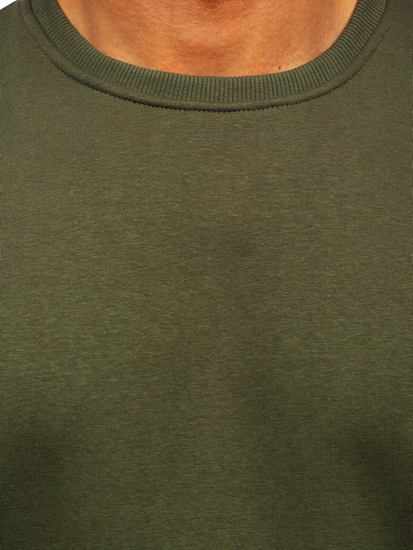 Felpa spessa senza cappuccio da uomo khaki Bolf 2001