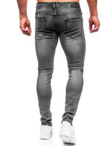 Pantaloni in jeans regular fit da uomo neri Bolf MP019G