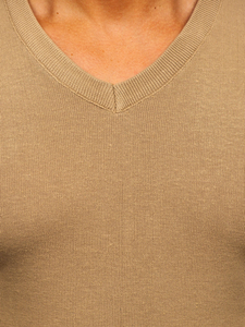 Uomo Maglione con scollo a V Beige Bolf H2405