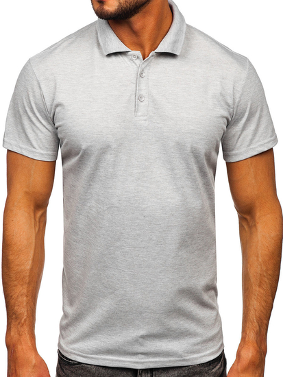 Maglietta polo da uomo grigia Bolf 8T80