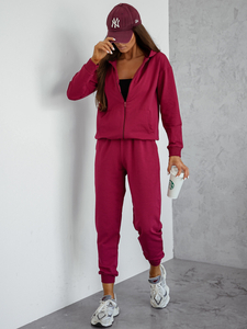 Tuta da donna due pezzi con cappuccio Borgogna Bolf 821110