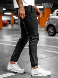Pantaloni tipo jogger da uomo neri Bolf 1145