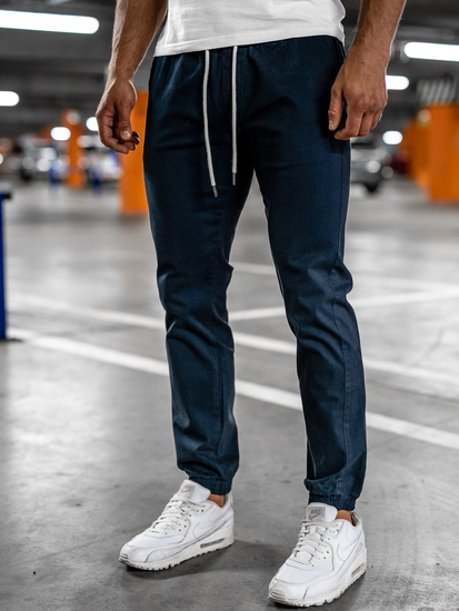 Pantaloni tipo jogger da uomo blu scuri Bolf 1145