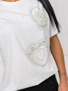 Donna T-shirt stampata Bianco Bolf 96T650