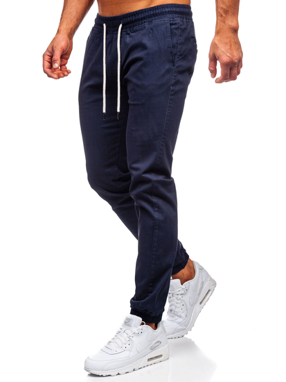 Pantaloni tipo jogger da uomo blu scuri Bolf 1145