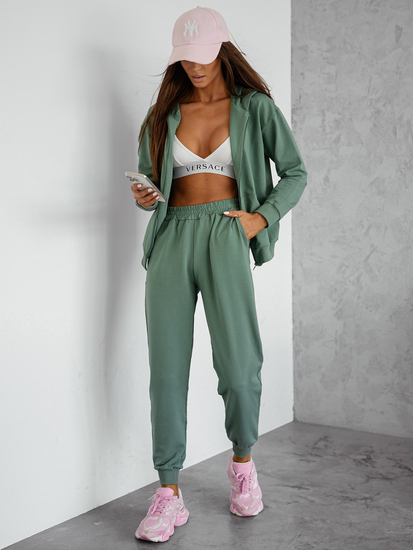 Tuta da donna due pezzi con cappuccio Kaki Bolf 821110