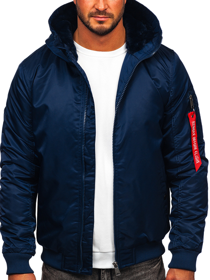 Giubbotto invernale da uomo blu Bolf 2120