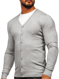 Cardigan da uomo grigio Bolf MM6006
