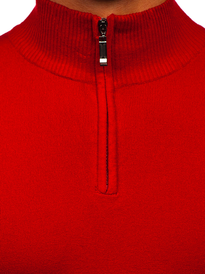Maglione con collo alto da uomo rosso Bolf YY08