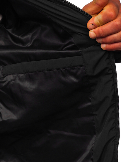 Giacca trapuntata mezza stagione da uomo nera Bolf 22M12