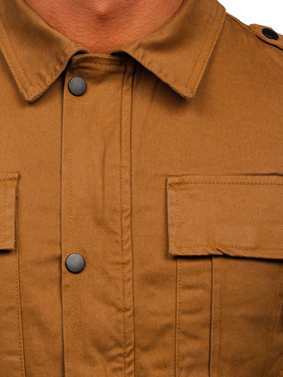 Giacca di mezza stagione in cotone da uomo camello Bolf 10290