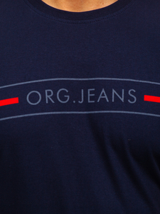 T-shirt con stampa da uomo blu Bolf 14802