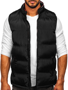 Gilet spesso trapuntato da uomo nero Bolf 7131