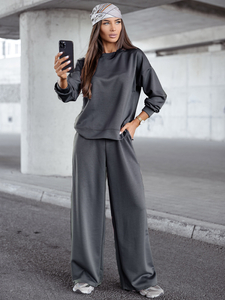 Tuta due pezzi con zip da donna burro grafite Bolf 821111