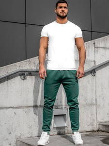 Pantaloni jogger da uomo verdi Bolf CK01