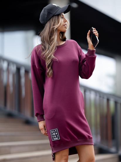 Abito bordeaux color burro Bolf 524