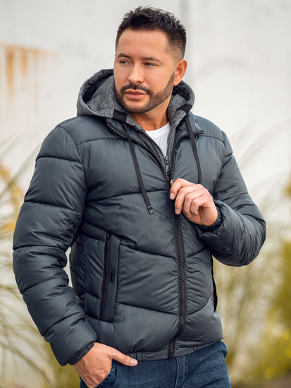 Giubbotto invernale trapuntato da uomo grafite Bolf B2906