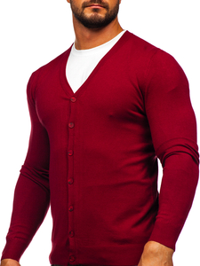 Cardigan da uomo bordò Bolf MM6006