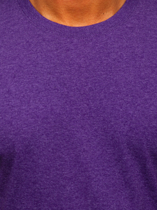 T-shirt senza stampa da uomo viola Bolf B10