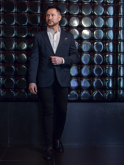 Giacca casual da uomo blu inchiostro Bolf 24401-1