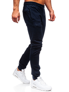 Pantaloni tipo jogger da uomo blu Bolf B11119