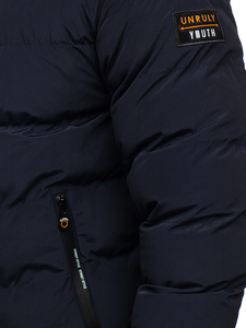 Giubbotto invernale trapuntato reversibile da uomo blu-cammello Bolf 7417