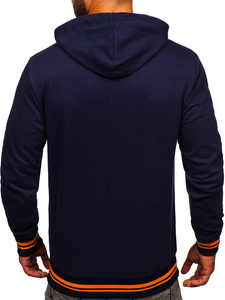 Felpa con cappuccio da uomo blu Bolf 145369