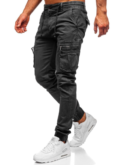 Pantaloni jogger tipo cargo da uomo grafite Bolf 8983