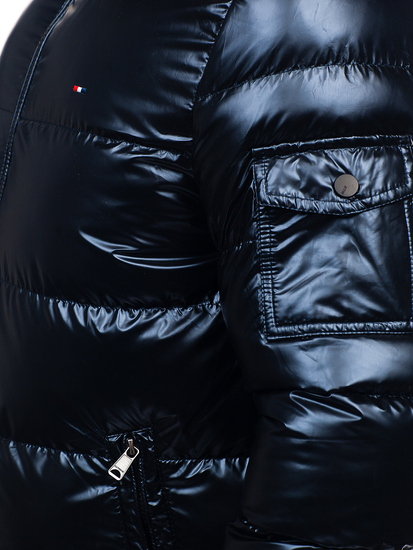 Giubbotto sportivo trapuntato oversize invernale da uomo blu Bolf EX2138B