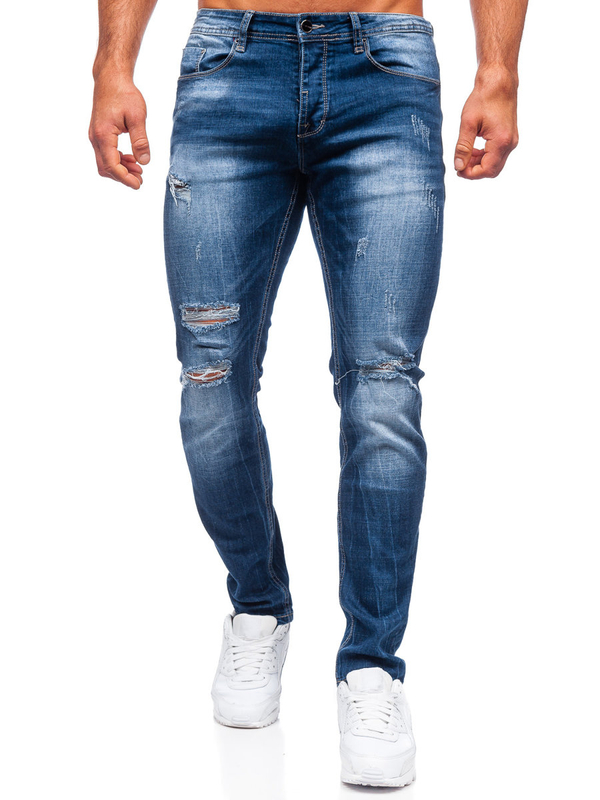Pantaloni in jeans regular fit da uomo blu Bolf MP002B
