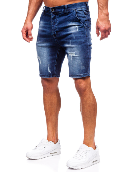 Pantaloncini corti in jeans da uomo blu Bolf MP0036BS