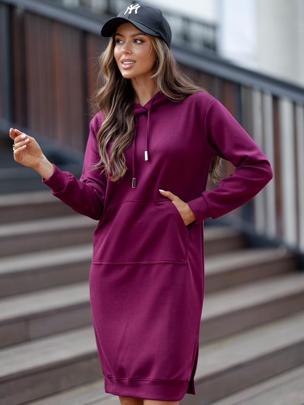 Abito sportivo con cappuccio burro cappuccino Bolf Abito bordeaux burro Bolf 523