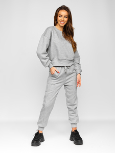 Tuta oversize in due pezzi da donna grigia Bolf 8C71