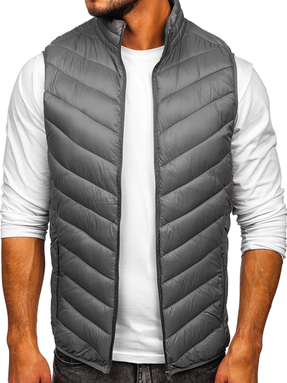 Gilet trapuntato da uomo grigio Bolf 13073