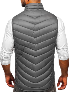 Gilet trapuntato da uomo grigio Bolf 13073