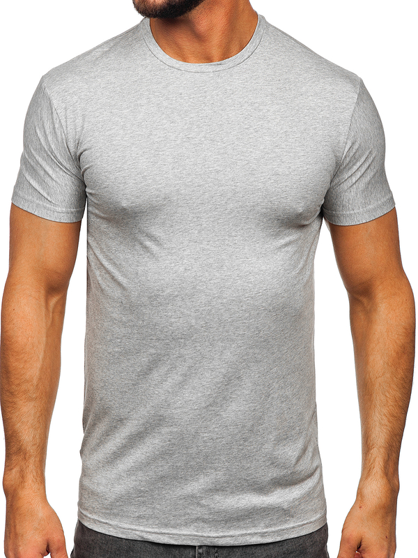 T-shirt senza stampa da uomo grigia Bolf MT3001