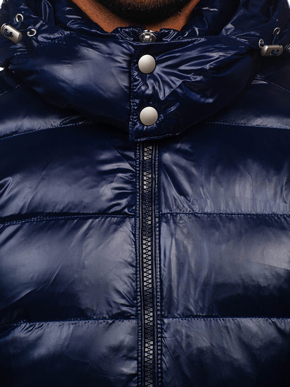 Giubbotto invernale trapuntato da uomo blu Bolf 9981