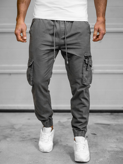 Pantaloni cargo tipo jogger da uomo grafite Bolf MP0181GA