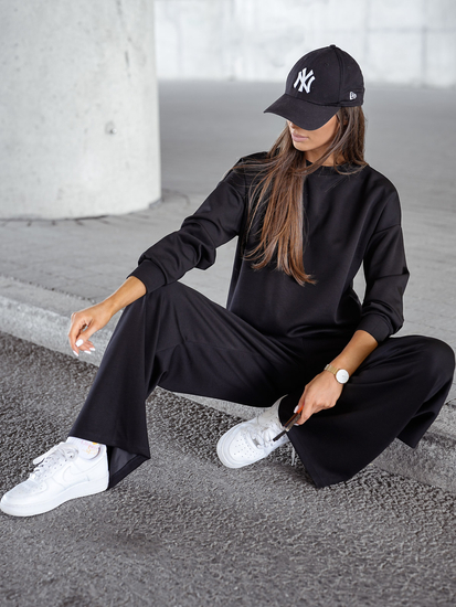 Tuta due pezzi con zip da donna burro nero Bolf 821111