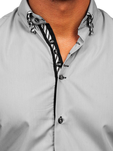 Camicia a manica lunga grigia Bolf 3762