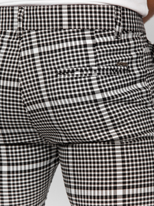 Uomo Pantaloni eleganti a quadri Nero-Bianco Bolf 184147