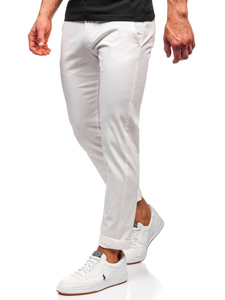 Pantaloni chino da uomo bianchi Bolf 1143