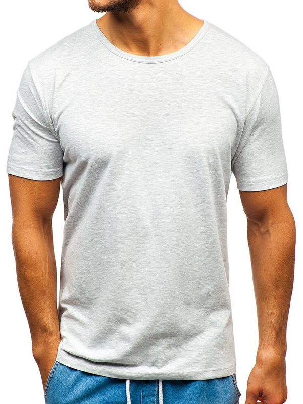 T-shirt senza stampa da uomo grigia Bolf T1281
